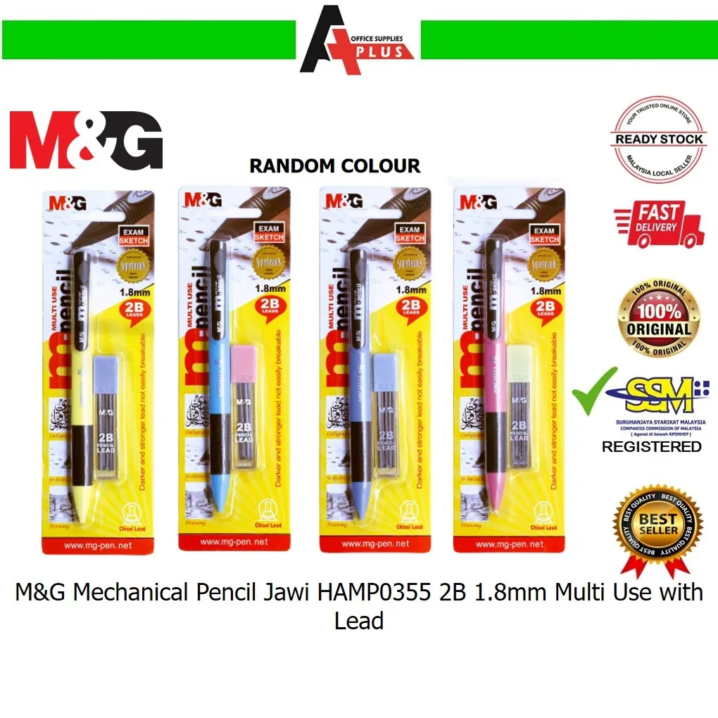 M&G Mechanical Pencil Jawi HAMP0355 Multi Use with Lead 2B 1.8mm / Pensel Mekanikal Jawi