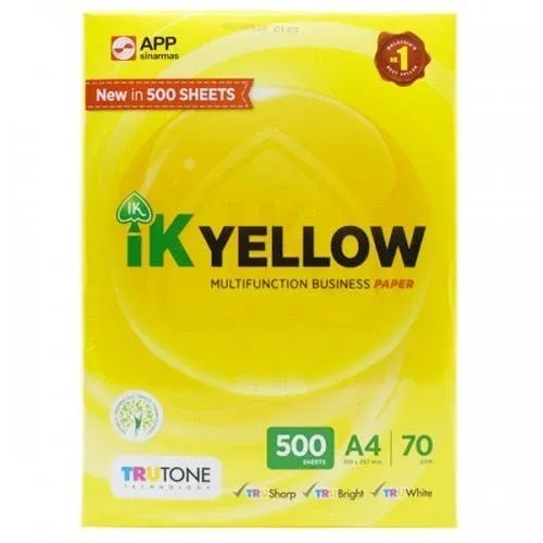 IK Yellow 500s 70gsm A4 Paper