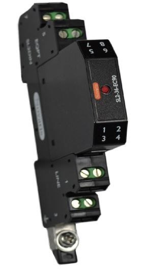 Signal Surge Protector, 36VDC, 500mA, 20kA, Indicator, 1 Pair with isolated earth c/w Base and alarm output SL2-36-EC90