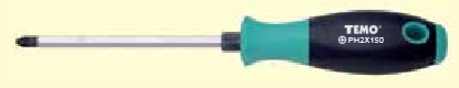 Temo Industrial High Tensile Phillips Screwdriver No.2*100mm with Bolster