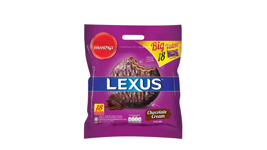 (Loose Pack) Lexus Choco Coated Cream Biscuits 360 g