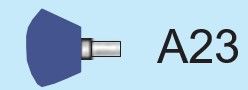Temo 19*25*6mm Type A23 Vitrified CBN Mounted Point for Stainless Steel - 10pcs/pk