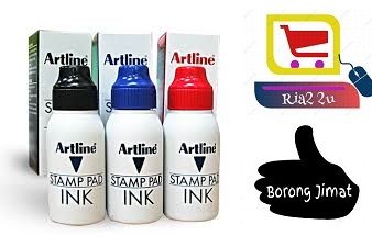 Ink Stamp Pad INK Artline 50cc RTSB - BLACK, BLUE, RED
