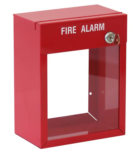 Fireman telephone box cover /surface c/w keylock, break glass and bahasa label TELEFON BOMBA API