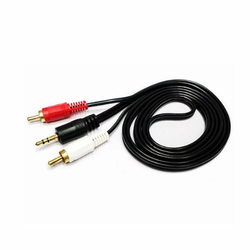 OEM 3.5mm Plug Jack to 2RCA Male Audio Cable Splitter Phone to Speaker 1.5m
