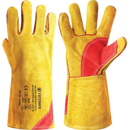 Tuffsafe CAT II Kevlar® Sewn, Split Leather Heat-Resistant Welding Gloves