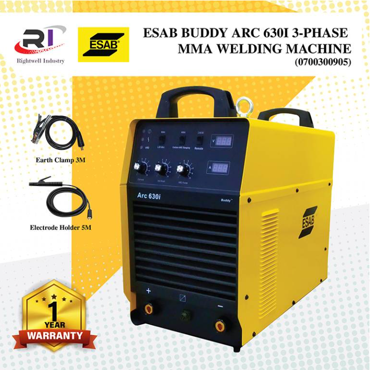 RIGHTWELL ESAB BUDDY ARC 630I 3-PHASE MMA WELDING MACHINE (0700300905)