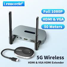 Lemorele Q5 Wireless HDMI Transmitter Receiver Extender 5G Kit 165FT Laptop Phone Netflix YouTube PS5 to HDTV/Projector