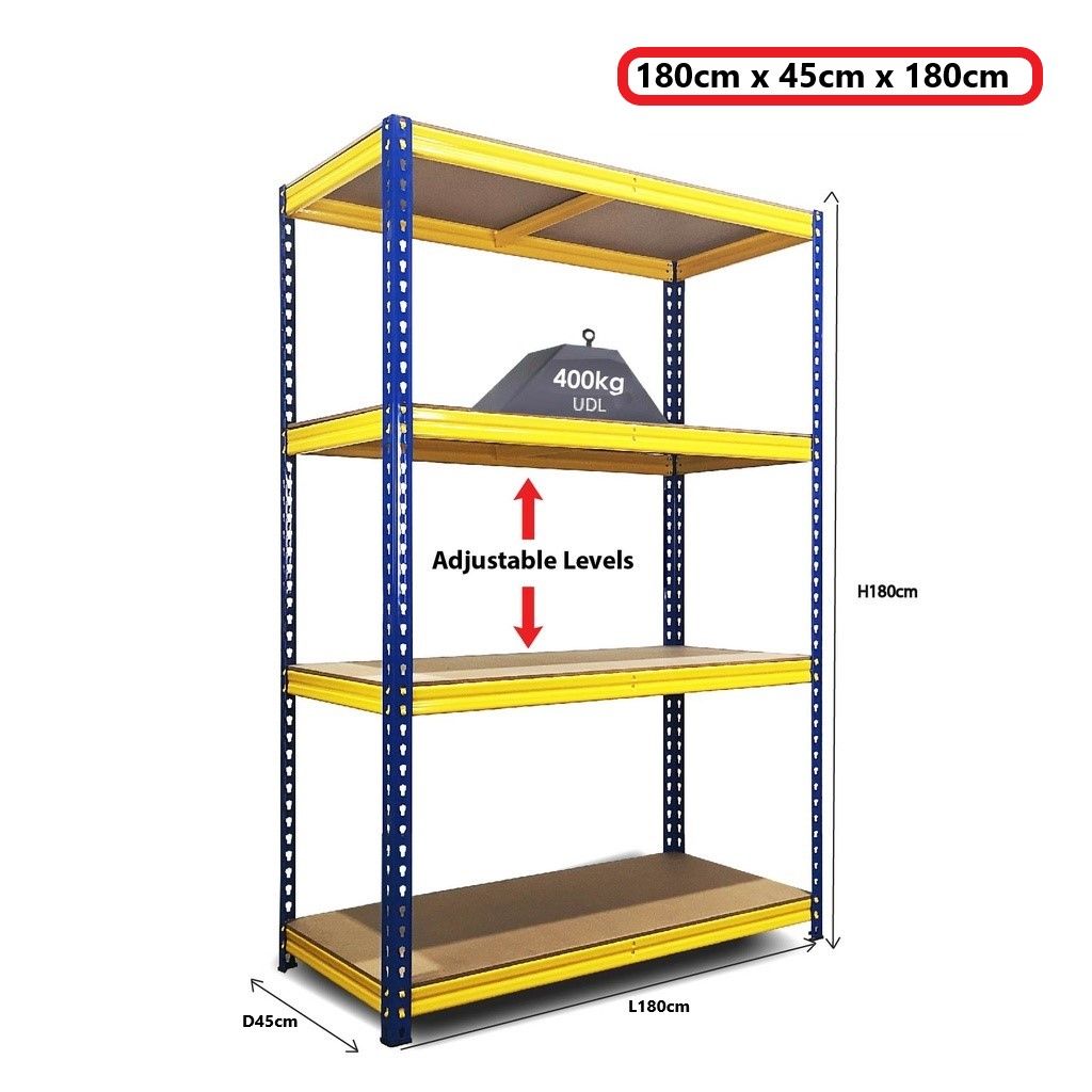 Metal Boltless Rack 4 Layer H 1800 X D 450 X W 1800