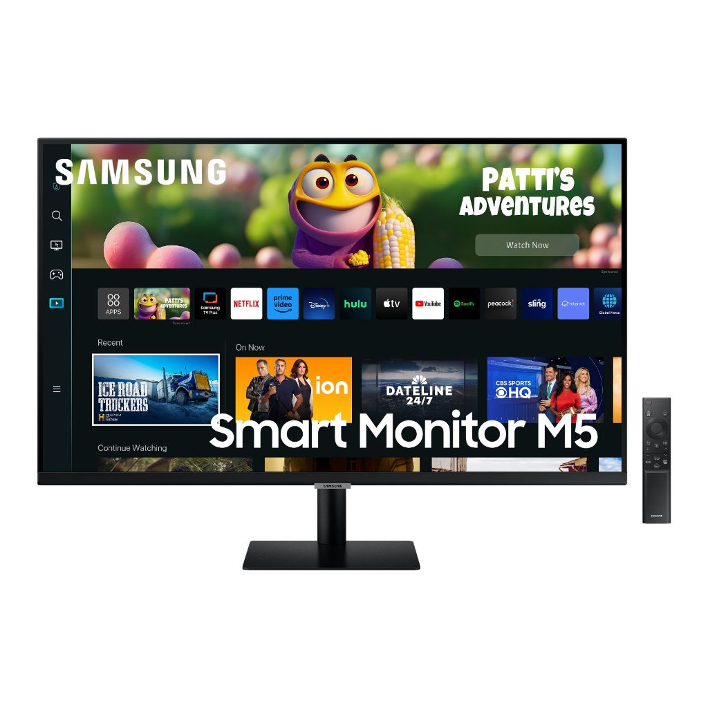 SAMSUNG-27-Inch Smart Monitor M5 (LS27CM500EEXXS) With NB Mobile Stand H100