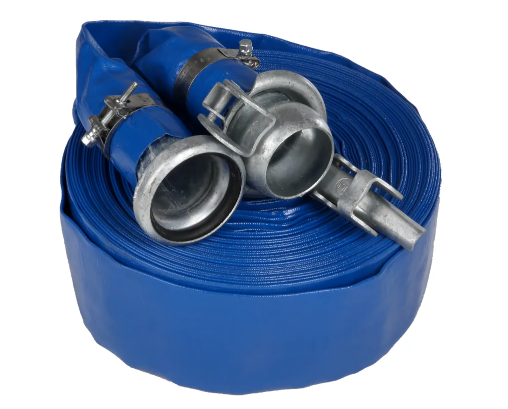 *Flat roll-up hose with couplings, 3 bar, 50m Long 186-0538