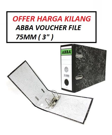Abba AB1000N 3" Voucher Paperboard Lever Arch File (75mm)