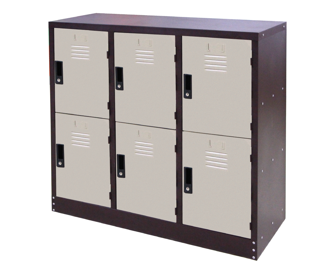 STERLING HALF HEIGHT 6 COMPARTMENT STEEL LOCKER (S127/A/AS & S128/A/AS)