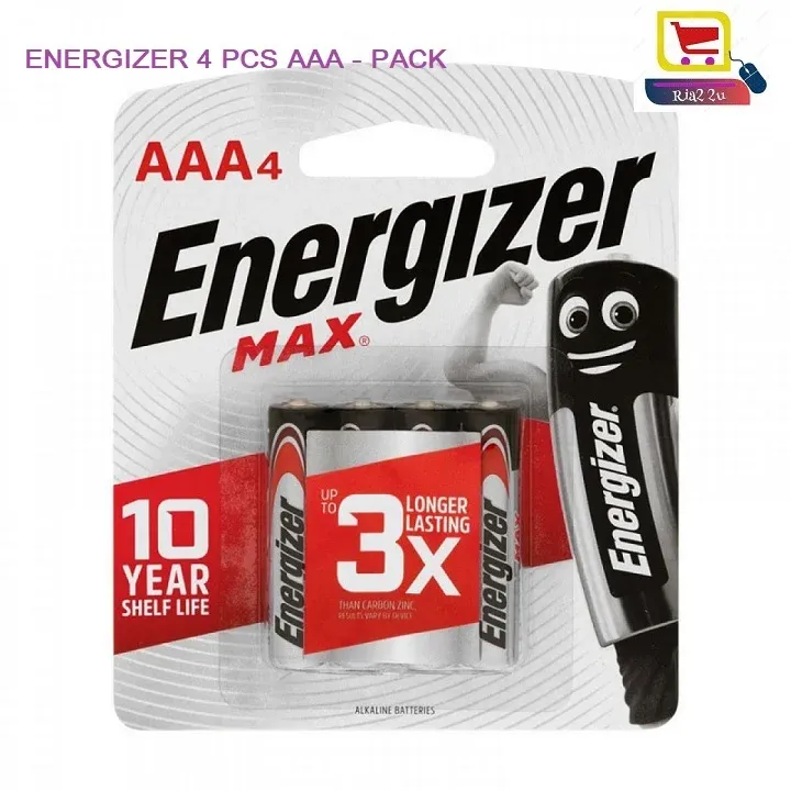 Energizer Battery AAA / Energizer AAA / BATTERY RTSB Pack of 4