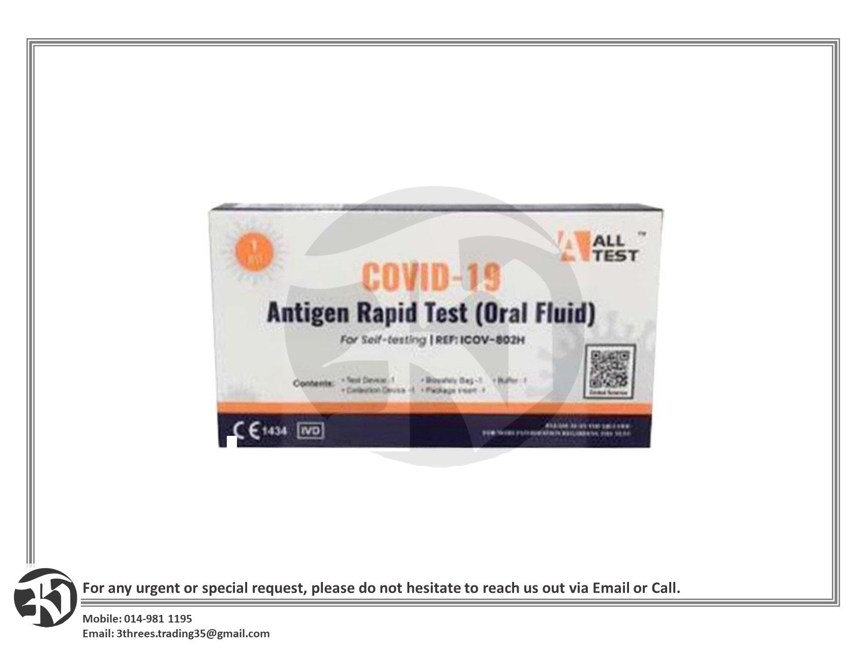 SSST ALLTEST Covid Test Kit - Oral Fluid Self Testing (1pc) (READY STOCK) LONG EXPIRY DATE