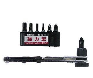 SUNFLAG RATCHET SCREWDRIVER SET : 777-WH8 (8PCS)