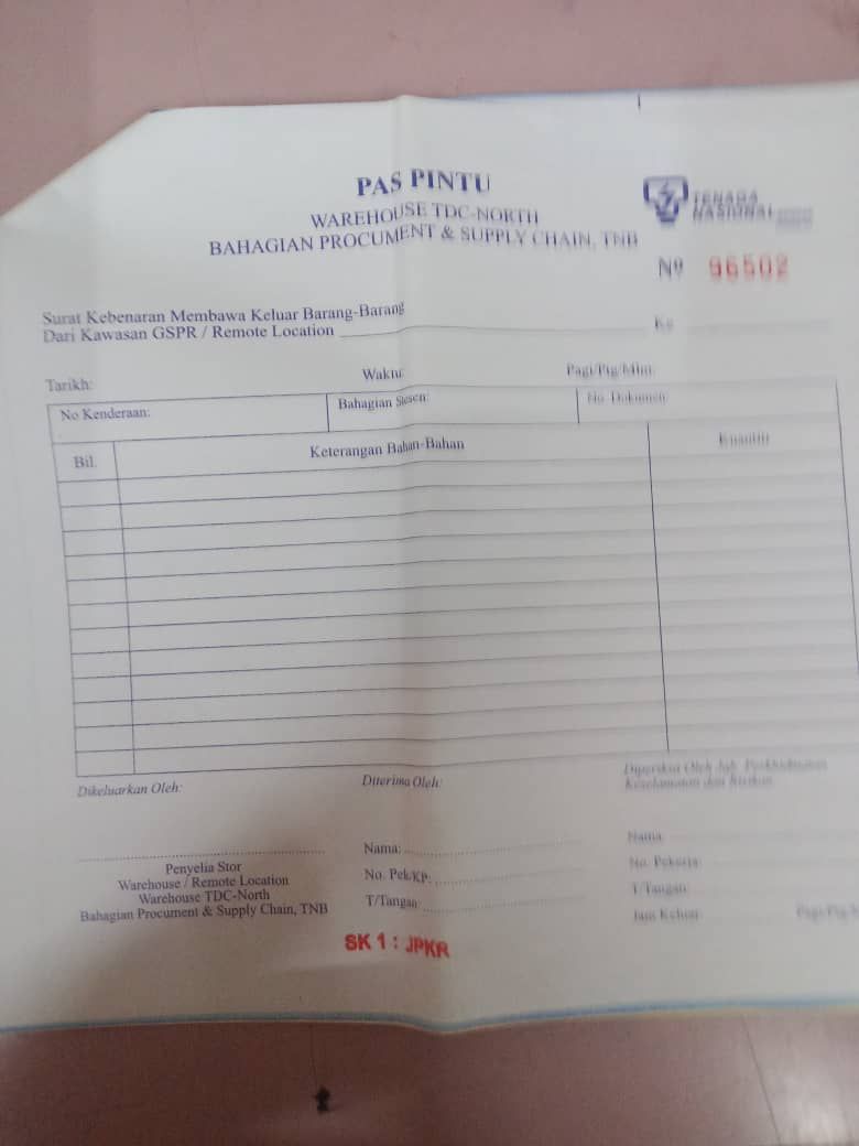 Buku Pas Pintu 4 x 50 ply Menggunakan kertas NCR