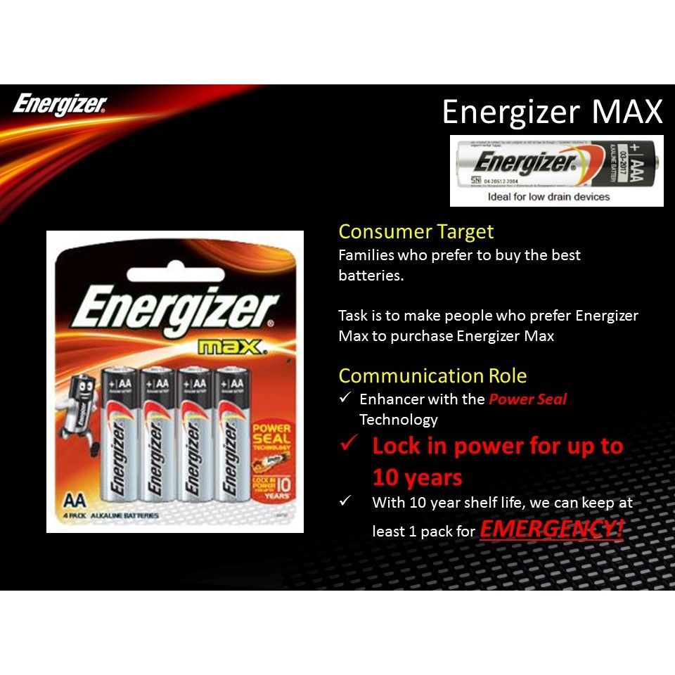 Energizer MAX AA Alkaline Batteries - 4pcs pack