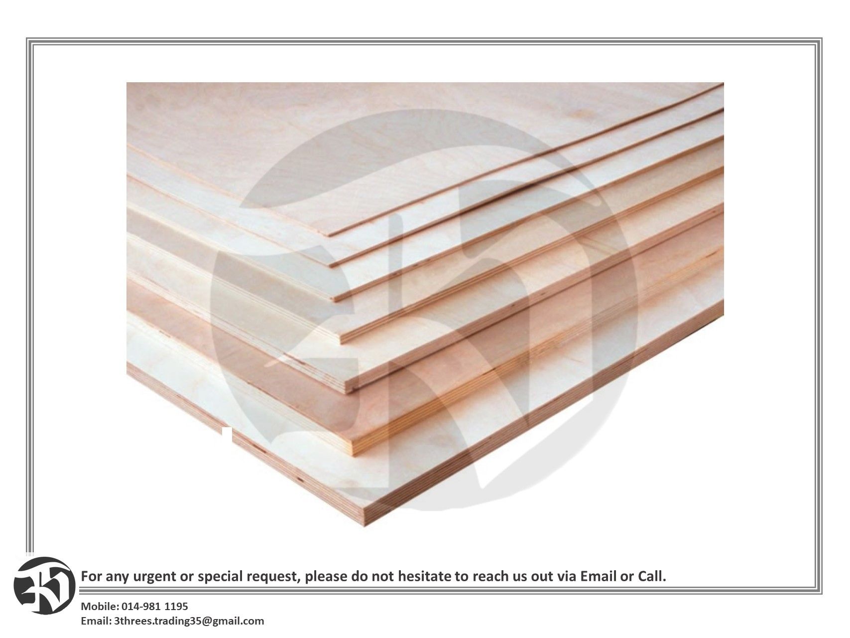 Plywood 15mm Various Size