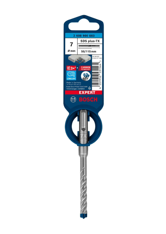 BOSCH EXPERT SDS PLUS-7X HAMMER DRILL BIT 7 X 50 X 115 MM (2608900083)