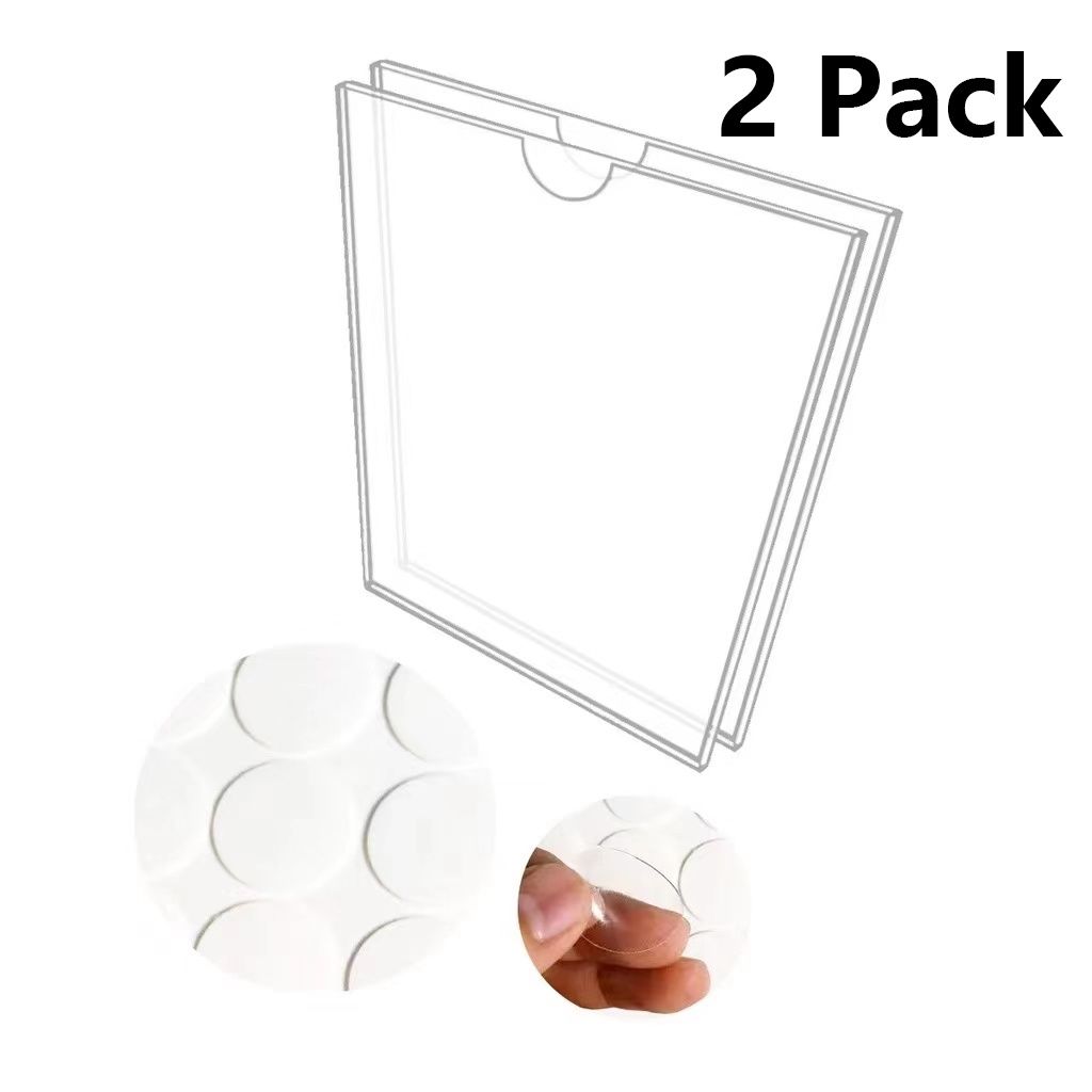 A4 Acrylic Wall Mounted Display Sign Holder (2 Pcs)