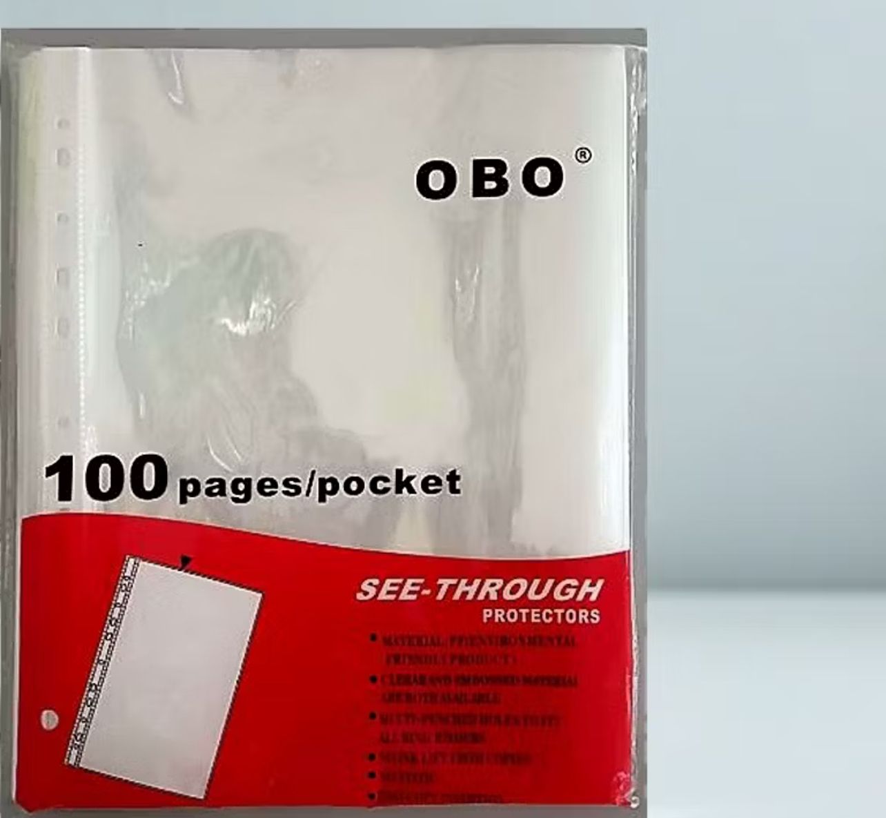 Kidario Extra Thick 80 Micron A4 Sheet Protectors 11 Hole for Ring Files - 100 Sheets