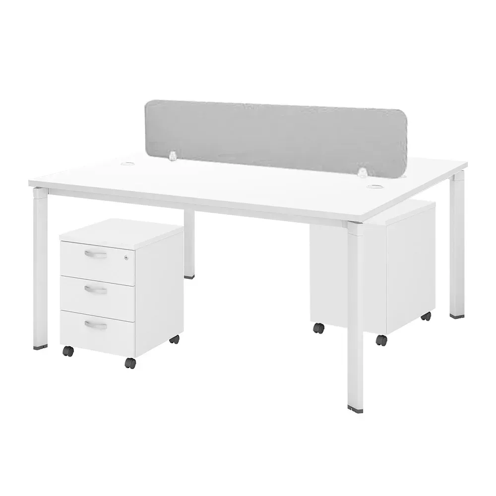 WORKSTATION : CLUSTER OF 2 / CLUSTER OF 4 / WITH TABLE TOP PANEL & MOBILE PEDESTAL