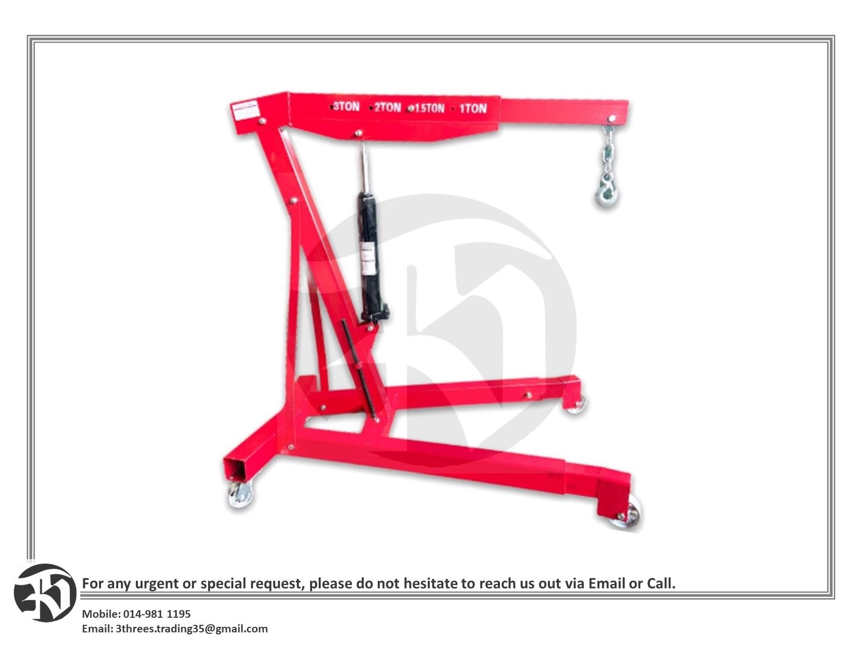 3Ton Portable Gantry (Heavy -Duty)