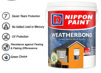 5L Nippon Paint Exterior Weatherbond Black 144
