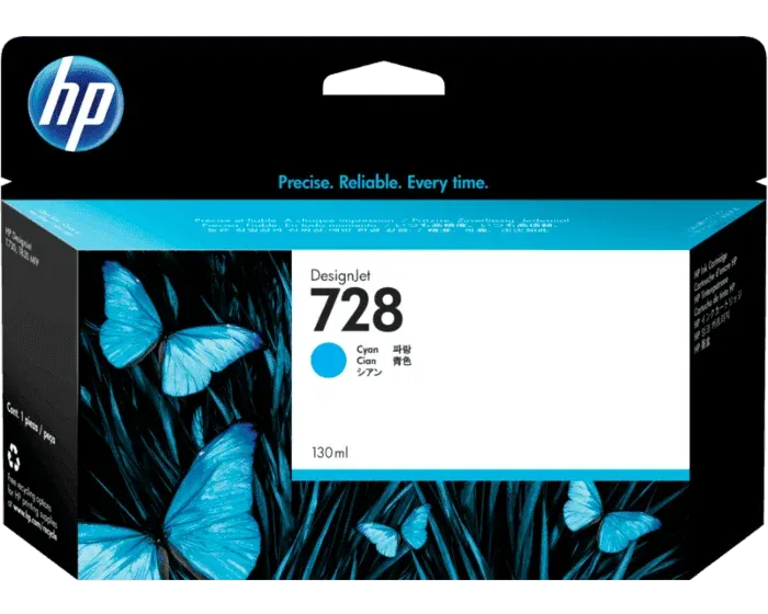 Genuine Malaysia HP Warranty - HP 728 Cyan 130ml Ink Cartidge
