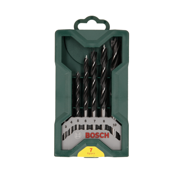 BOSCH MINI-X-LINE WOOD DRILL BIT SET 7 PIECES (2607019580)