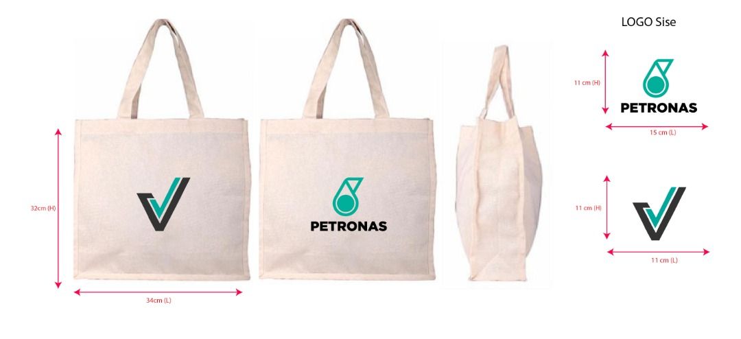 *ECO Bag with 2 Sides colour printing