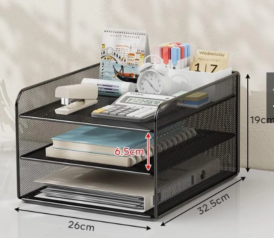 Desktop file rack office storage box station finishing artifact multi-layer iron frame A4 data folder stationery supplie