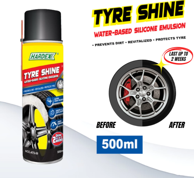 HARDEX TYRE SHINE WATER-BASED SILICONE EMULSION (500GM) HCC-ATS-50