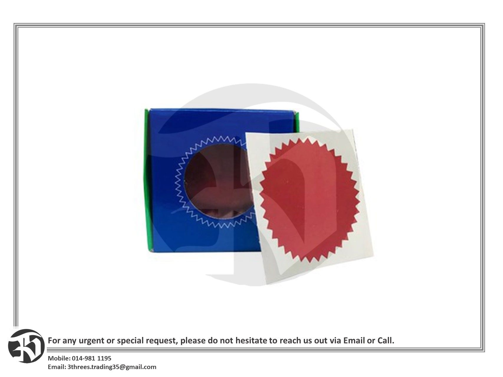 Common Seal Red 51mm (100pcs)