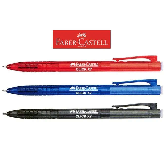 Faber-Castell Ball Pen Click X5 0.5mm X7 0.7mm (Black)