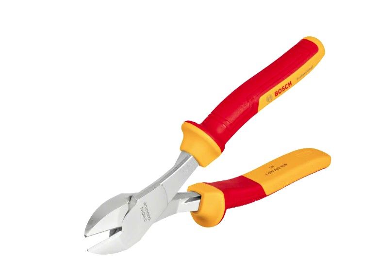 BOSCH VDE HIGH LEVERAGE DIAGONAL SIDE CUTTER 200MM PROFESSIONAL PLIER (1600A02NE2)