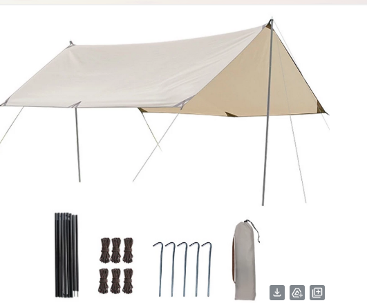 TROFEO TM-293 Large FLY SHEET Tent Tarp 4-6 Person Outdoor camping Sun Shelter with install kit camping
