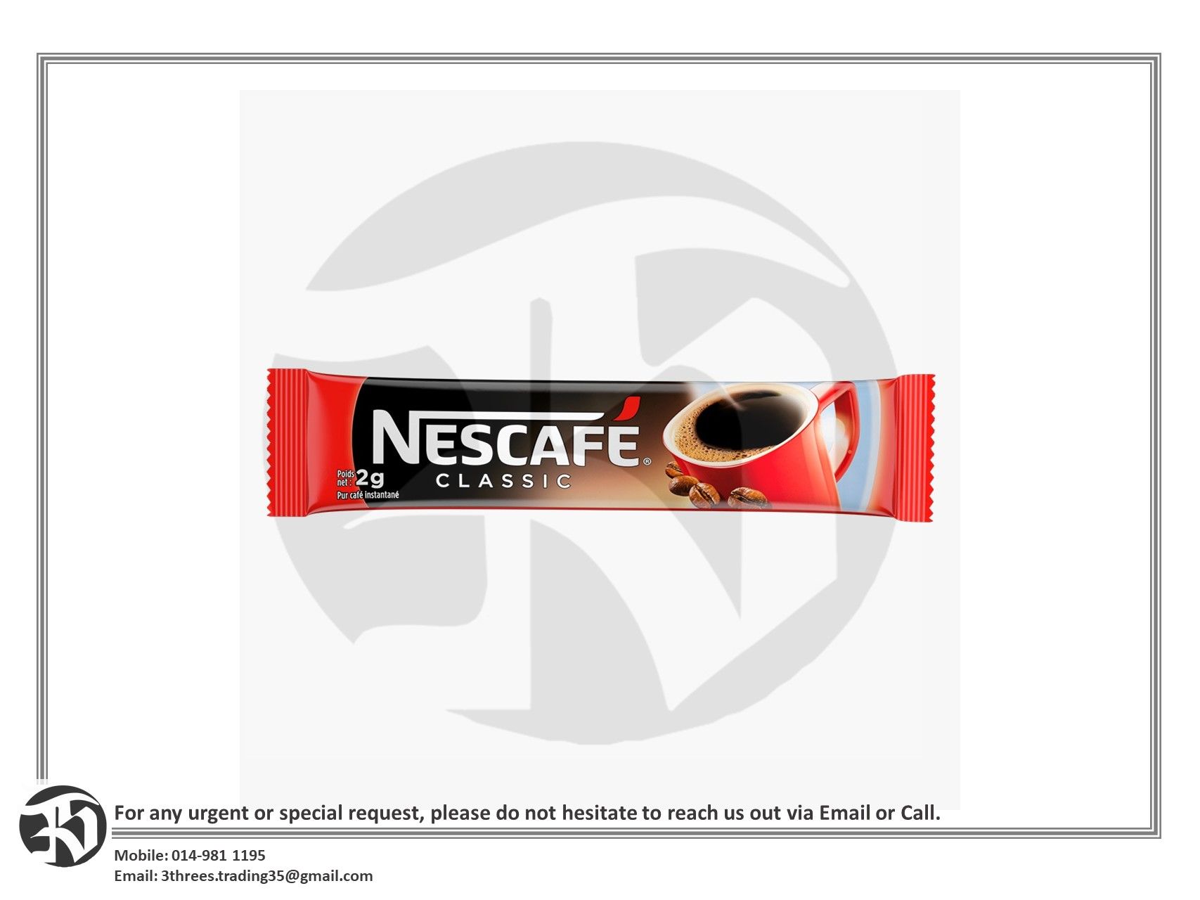 Nescafe Classic Stick Pack 2g x 100 sticks