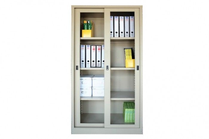 Cupboard with Glass Sliding Door