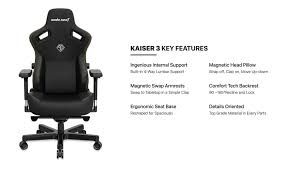andaseaT New Kaiser 3 Series Premium Gaming Chair with Upgraded DuraXtra™ Leatherette & Magnetic Head Pillow
