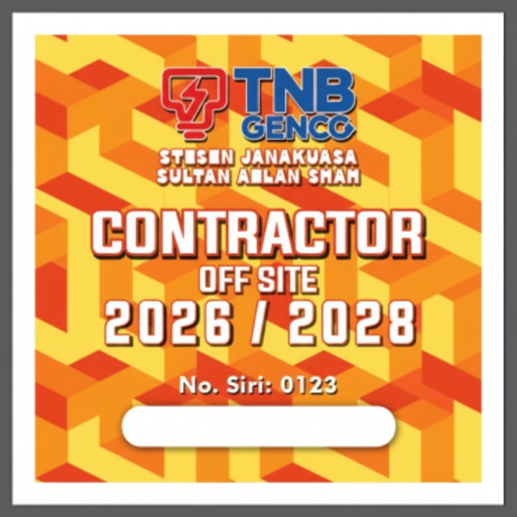 Pelekat Kenderaan CONTRACTOR OFF SITE ( Kereta )