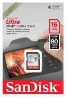 SANDISK SD ULTRA 80MB/S 16GB