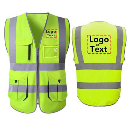 High Visibility Safety Vest (Custom Logo)
