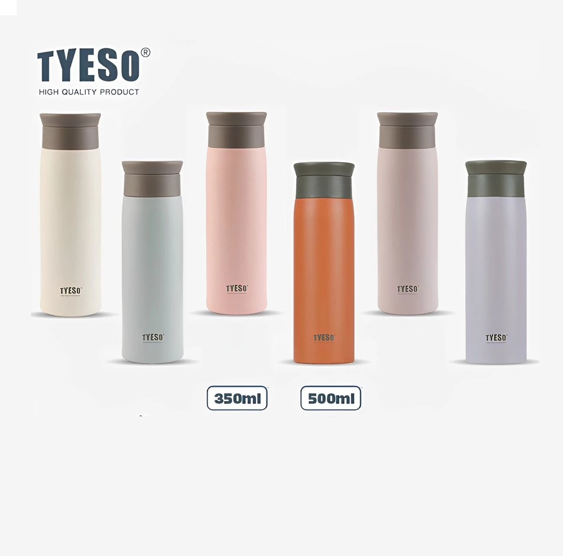 TYESO Keep Cold And Hot Muji Style Vacuum Insulated Tumbler (350ml/500ml)
