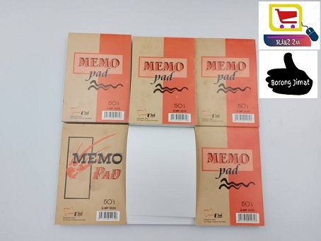 Uni White Memo Pad 70gms 150 Sheets (3.5" x 5")