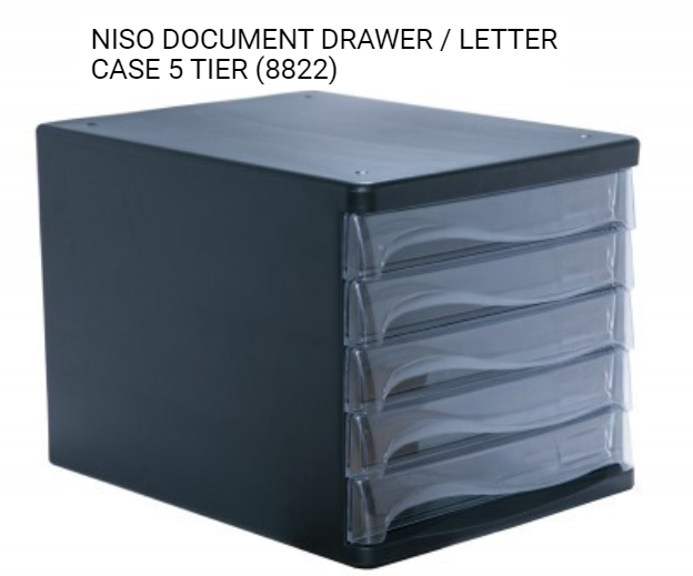 NISO DOCUMENT DRAWER / LETTER CASE 5 TIER (8822)