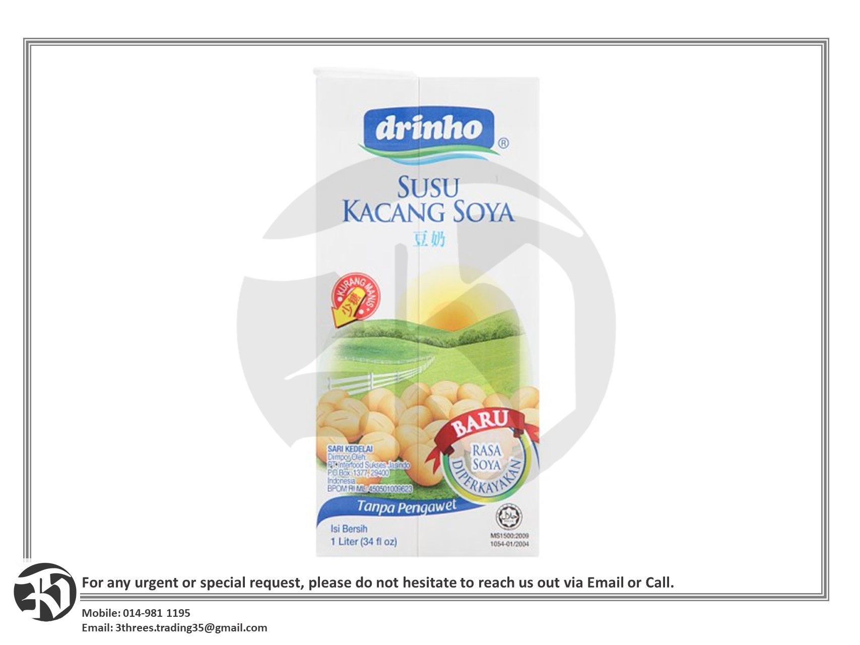 Drinho Soya Bean Milk 1 Litre