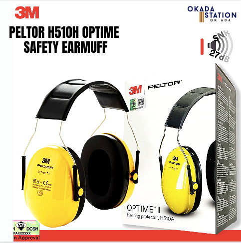 3M PELTOR Optime I Ear Defender with Headband, 27dB, / EARMUFF / H510A