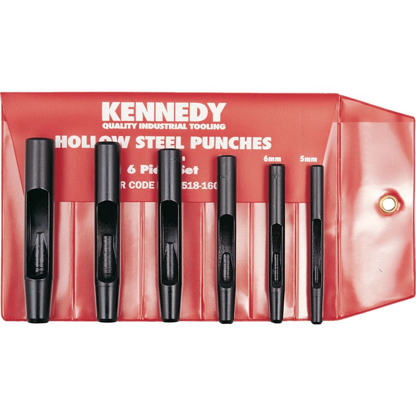 *Kennedy Carbon Steel HOLLOW PUNCH SET 5-12mm (6-PCE) - KEN5181600K